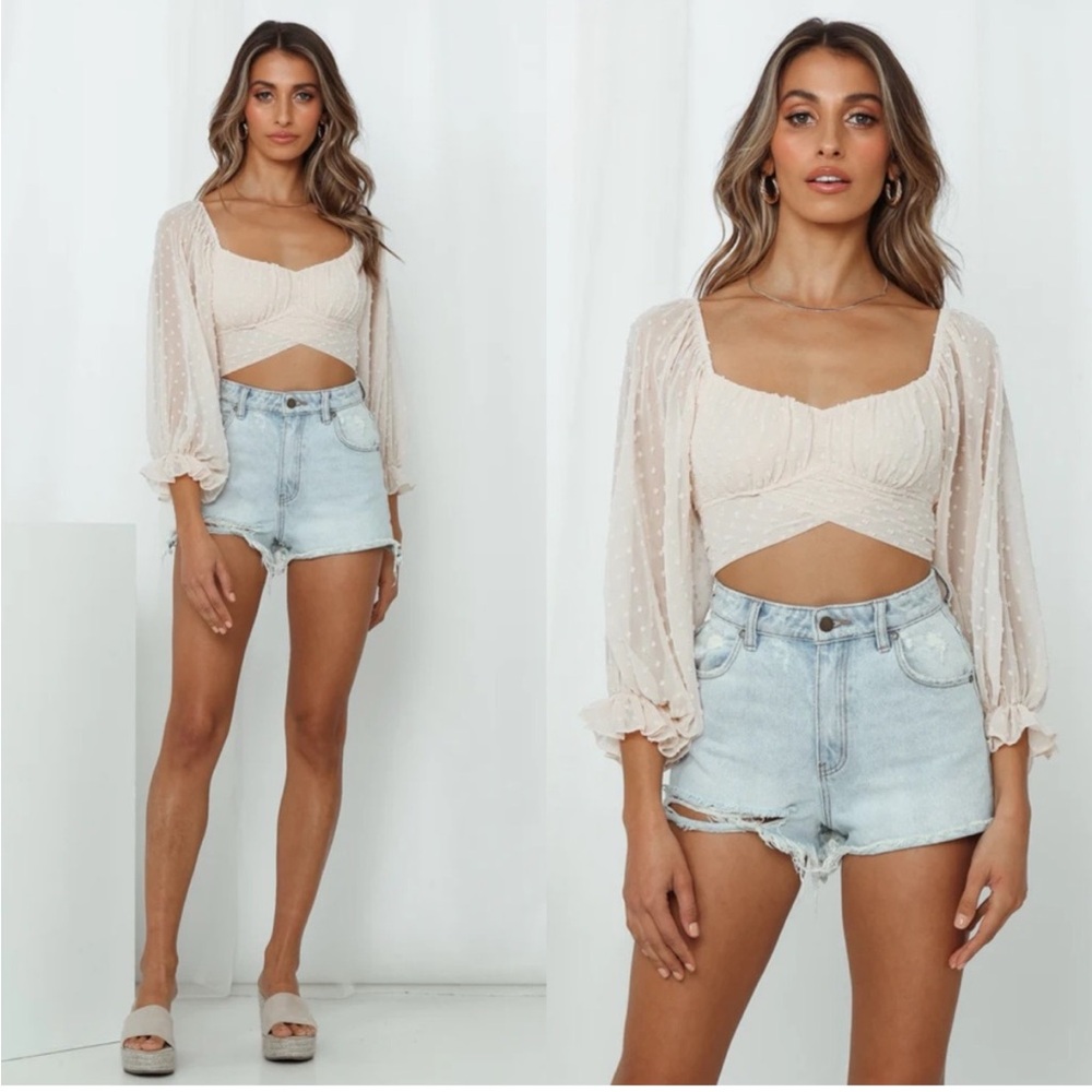 Crop Top with Tie Back, NWT!